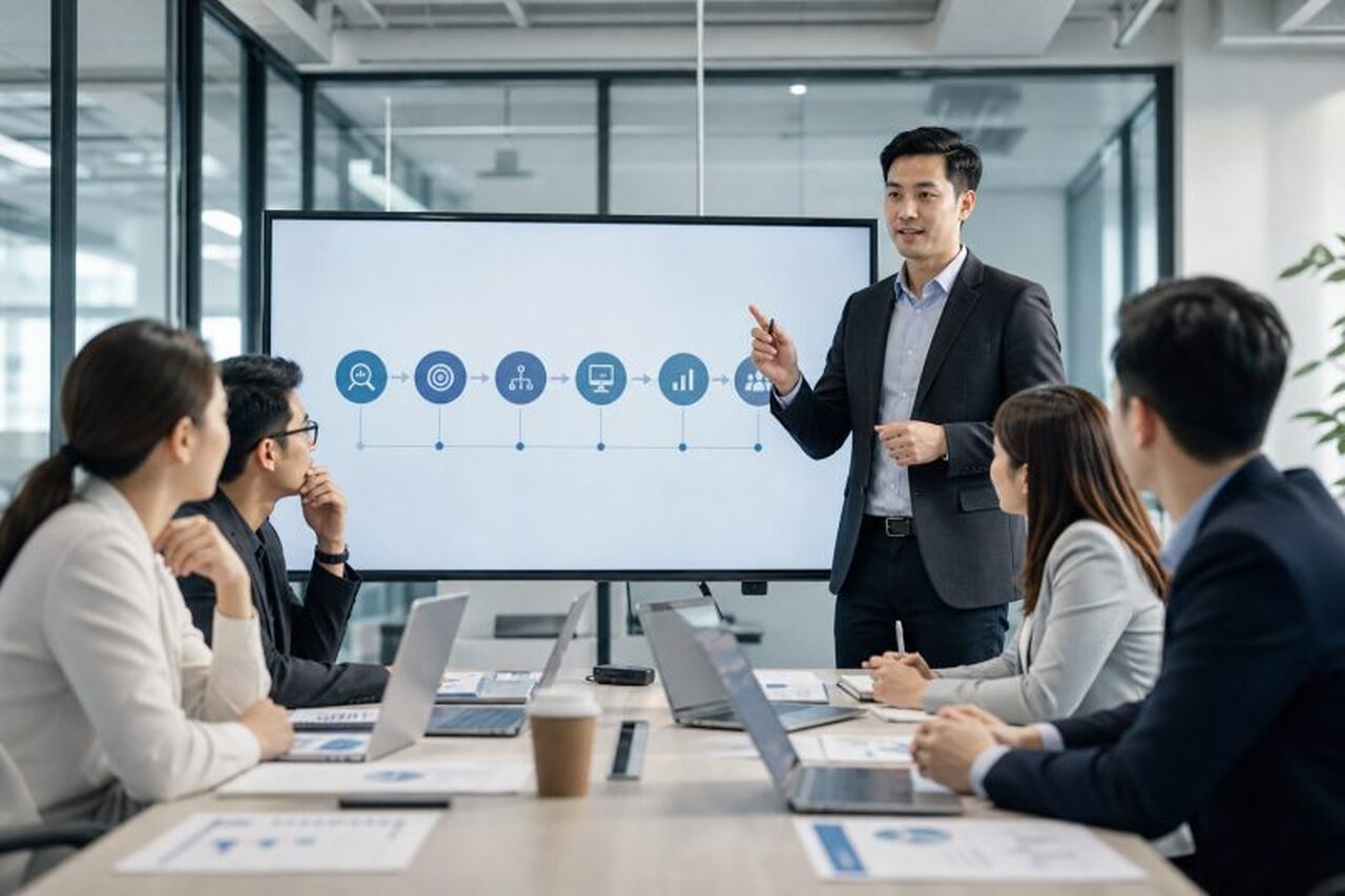 AI 導入企業的實務流程：從評估到上線的六個步驟｜AI 導入企業 說明圖