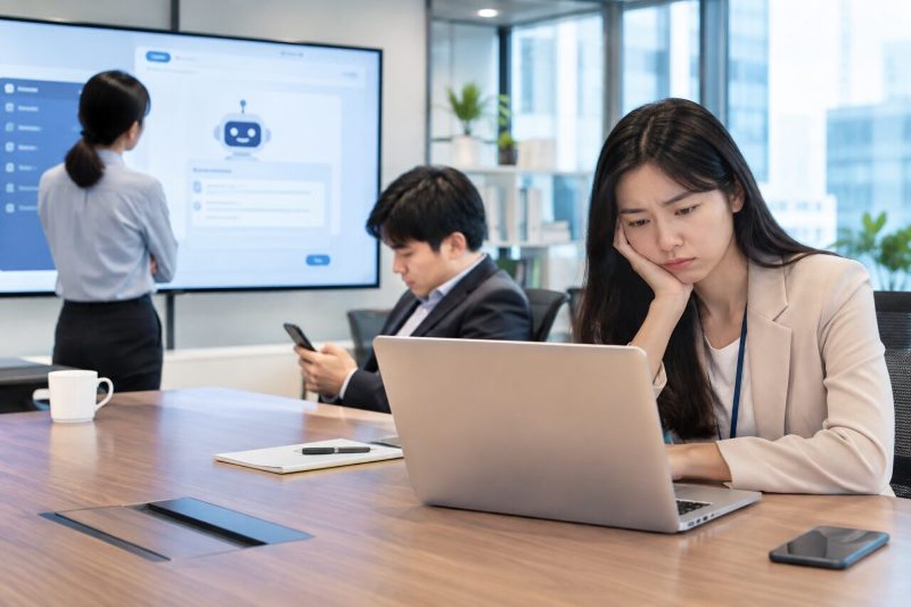常見導入失敗情境：貿然上線卻無人使用｜AI 導入企業 說明圖