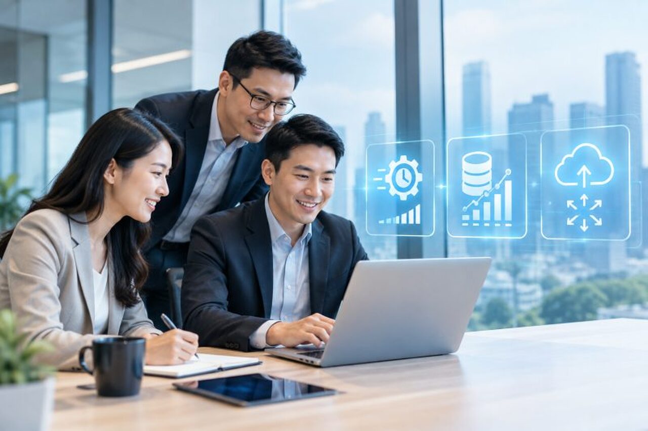 AI 導入企業的三大優點：效率、數據、擴充性｜AI 導入企業 說明圖