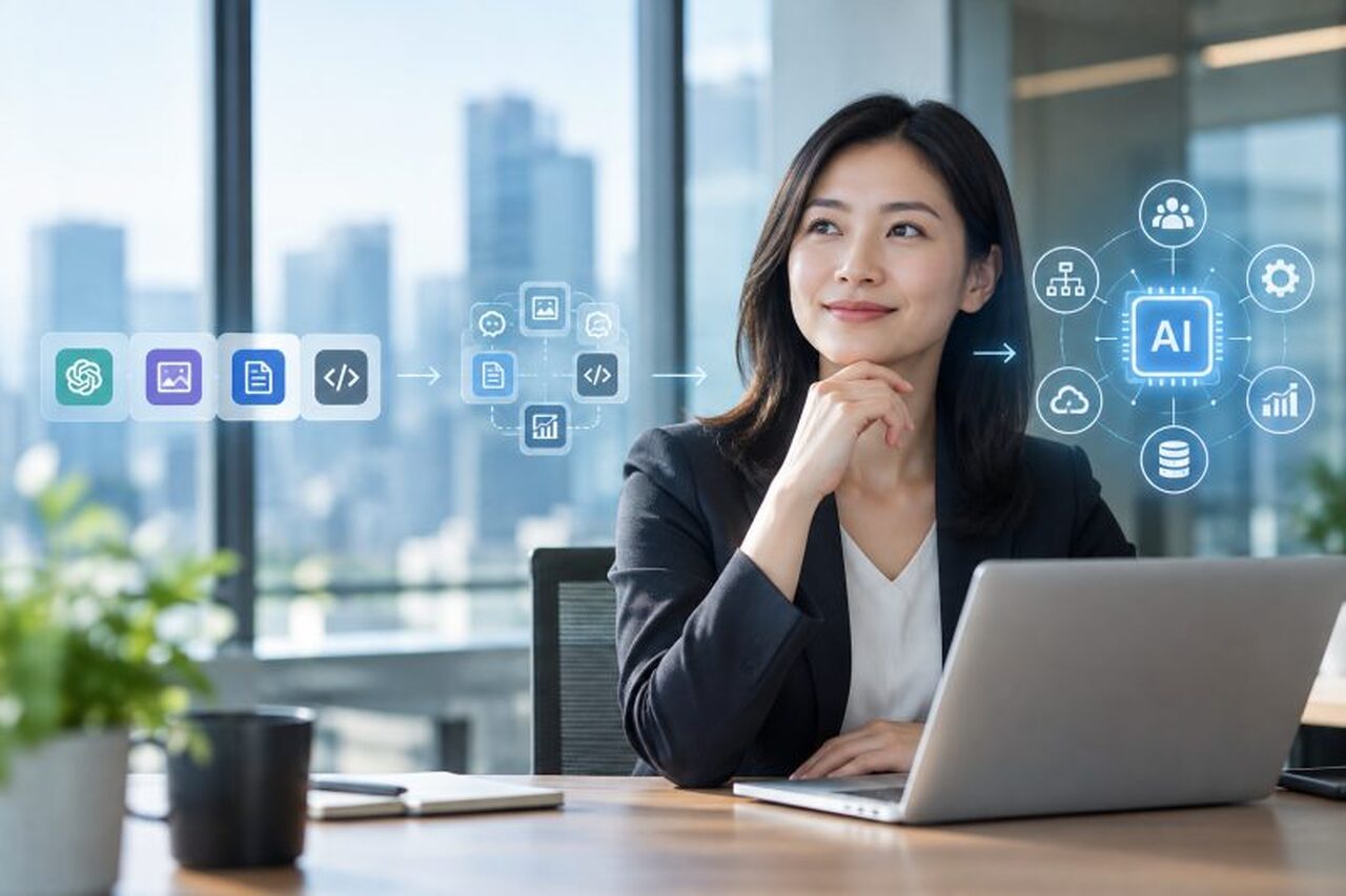 AI 導入企業的技術演進：從單點工具到系統整合｜AI 導入企業 說明圖