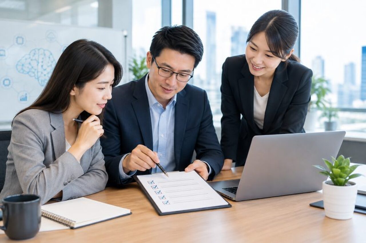 企業啟動 AI 導入前的自我檢核清單｜AI 導入企業 說明圖