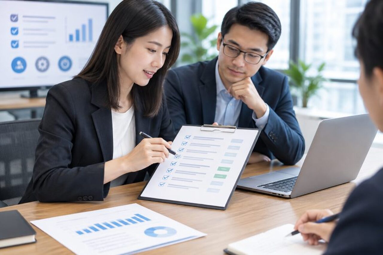 可填寫的核對表與驗收方式｜企業 AI 試辦怎麼驗收：指標、人工覆核與停止條件 說明圖